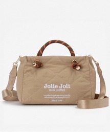Jolie Joli（ジョリージョリ）の「【Jolie Joli/ジョリージョリ】キルティングトートバッグ　2WAY　ショルダーバッグ　ロゴ（トートバッグ）」
