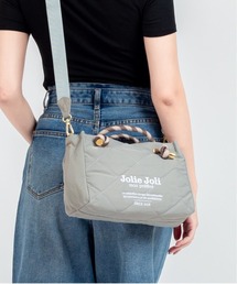 【Jolie Joli/ジョリージョリ】キルティングトートバッグ 2WAY ショルダーバッグ ロゴ