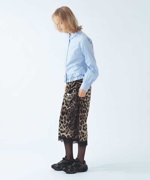 Ray BEAMS（レイビームス）の「フリルヘム レギュラーカラー シャツ（シャツ/ブラウス・レディース・ホワイト/サックスブルー・ONE SIZE）」の10枚目の写真