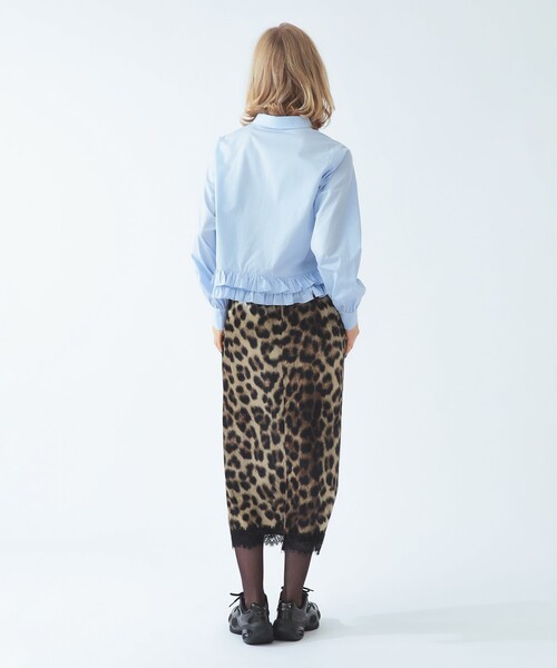 Ray BEAMS（レイビームス）の「フリルヘム レギュラーカラー シャツ（シャツ/ブラウス・レディース・ホワイト/サックスブルー・ONE SIZE）」の11枚目の写真