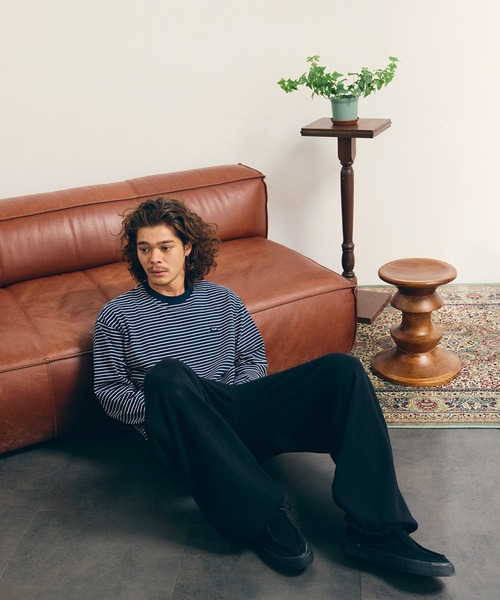 HUF(ハフ)の「AIR FLOW LS BORDER CREW(Tシャツ/カットソー・メンズ・ネイビー/グリーン系その他・XL/S/L/M)」の19枚目の写真