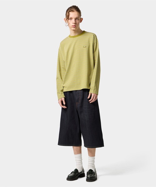HUF(ハフ)の「AIR FLOW LS BORDER CREW(Tシャツ/カットソー・メンズ・ネイビー/グリーン系その他・XL/S/L/M)」の6枚目の写真