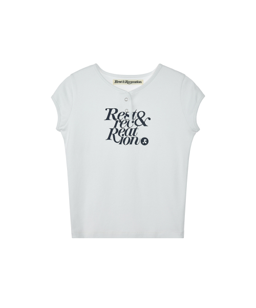 Rest&Recreation(レストアンドレクリエーション)の「CAP SLEEVE T-SHIRT - WHITE(Tシャツ/カットソー・レディース・その他・ONE)」の1枚目の写真