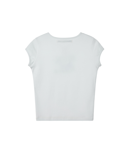 Rest&Recreation(レストアンドレクリエーション)の「CAP SLEEVE T-SHIRT - WHITE(Tシャツ/カットソー・レディース・その他・ONE)」の2枚目の写真