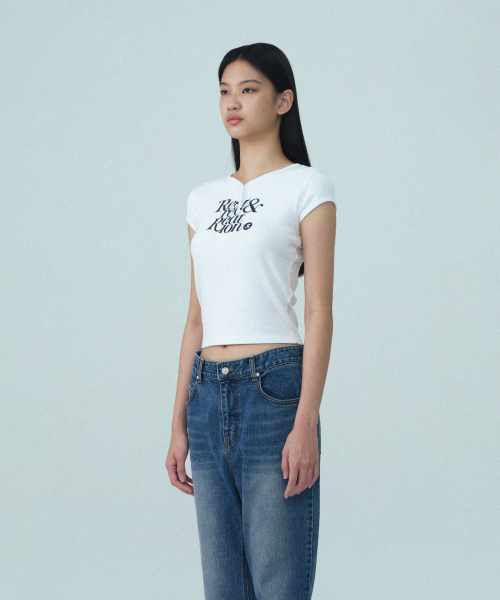 Rest&Recreation(レストアンドレクリエーション)の「CAP SLEEVE T-SHIRT - WHITE(Tシャツ/カットソー・レディース・その他・ONE)」の4枚目の写真