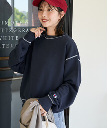 FREAK'S STORE（フリークスストア）の「限定展開 Champion × FREAK'S STORE チャンピオン 別注 配色 ステッチ クルーネック スウェット（スウェット）」