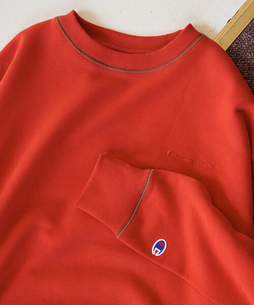 FREAK'S STORE(フリークスストア)の「限定展開 Champion × FREAK'S STORE/チャンピオン 別注 配色 ステッチ クルーネック スウェット(スウェット・レディース・ライトグレー/ブラック/レッド/ネイビー/グレー・フリ-)」の11枚目の写真