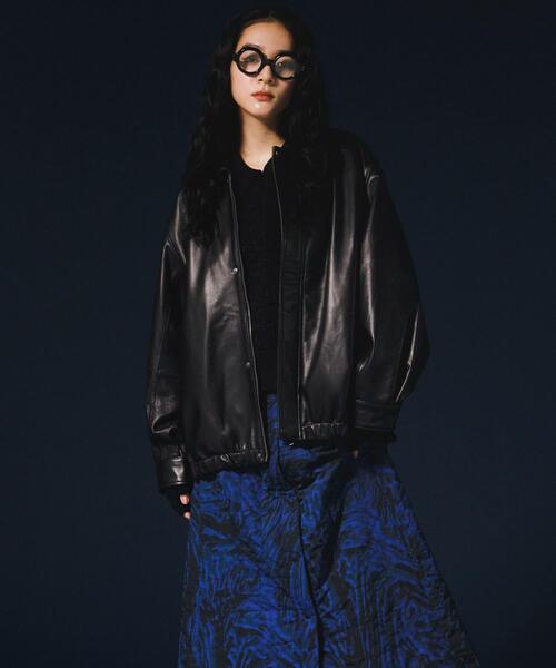 EKAL(エカル)の「SHEEP LEATHER JACKET(その他アウター・レディース・ブラック・ONE)」の2枚目の写真