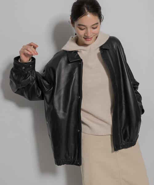 EKAL(エカル)の「SHEEP LEATHER JACKET(その他アウター・レディース・ブラック・ONE)」の4枚目の写真