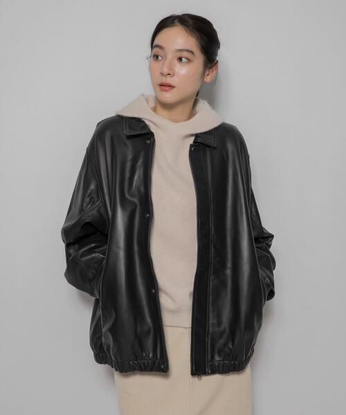 EKAL(エカル)の「SHEEP LEATHER JACKET(その他アウター・レディース・ブラック・ONE)」の6枚目の写真