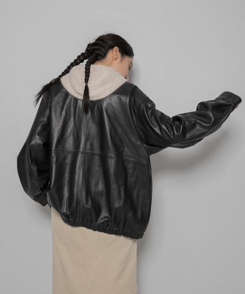 EKAL(エカル)の「SHEEP LEATHER JACKET(その他アウター・レディース・ブラック・ONE)」の7枚目の写真