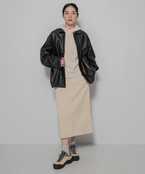 EKAL(エカル)の「SHEEP LEATHER JACKET(その他アウター・レディース・ブラック・ONE)」の8枚目の写真