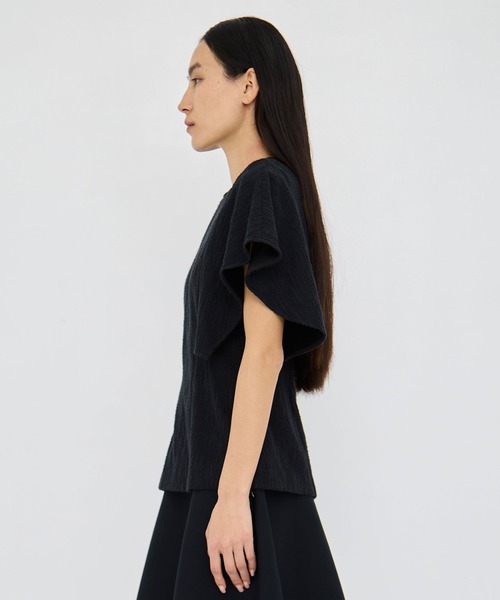 AKIRANAKA(アキラナカ)の「【AKIRANAKA/アキラナカ】Katja jersey pullover BK(Tシャツ/カットソー・レディース・ブラック/ホワイト・2/1)」の9枚目の写真