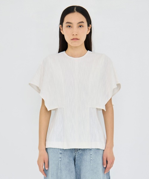 AKIRANAKA(アキラナカ)の「【AKIRANAKA/アキラナカ】Katja jersey pullover BK(Tシャツ/カットソー・レディース・ブラック/ホワイト・2/1)」の12枚目の写真