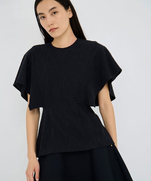 AKIRANAKA(アキラナカ)の「【AKIRANAKA/アキラナカ】Katja jersey pullover BK(Tシャツ/カットソー・レディース・ブラック/ホワイト・2/1)」の7枚目の写真