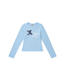 KKドットパッチコージー長袖Tシャツ(2色)