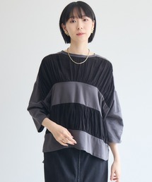 Paradise Picnic（パラダイスピクニック）の「異素材シャーリングプルオーバー（シャツ/ブラウス）」