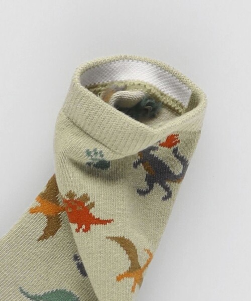 BRANSHES(ブランシェス)の「恐竜総柄ソックス(ソックス/靴下・キッズ・ブラック/カーキ・19-21㎝/16-18㎝/13-15㎝)」の5枚目の写真