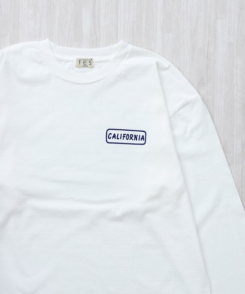 The Endless Summer(エンドレスサマー)の「TES GOOD TIME FLOCK PT LONG SLEEVE T-SHIRT / ロンT(Tシャツ/カットソー・メンズ・ホワイト/チャコール/ブラック/グレー・X-LARGE/XX-LARGE/SMALL/LARGE/MEDIUM)」の8枚目の写真
