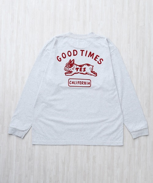 The Endless Summer(エンドレスサマー)の「TES GOOD TIME FLOCK PT LONG SLEEVE T-SHIRT / ロンT(Tシャツ/カットソー・メンズ・ホワイト/チャコール/ブラック/グレー・X-LARGE/XX-LARGE/SMALL/LARGE/MEDIUM)」の17枚目の写真