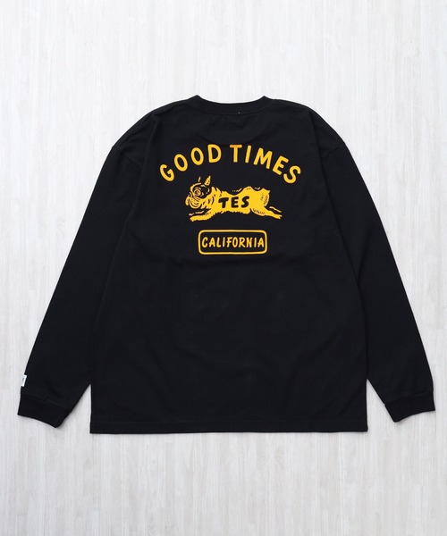 The Endless Summer(エンドレスサマー)の「TES GOOD TIME FLOCK PT LONG SLEEVE T-SHIRT / ロンT(Tシャツ/カットソー・メンズ・ホワイト/チャコール/ブラック/グレー・X-LARGE/XX-LARGE/SMALL/LARGE/MEDIUM)」の12枚目の写真
