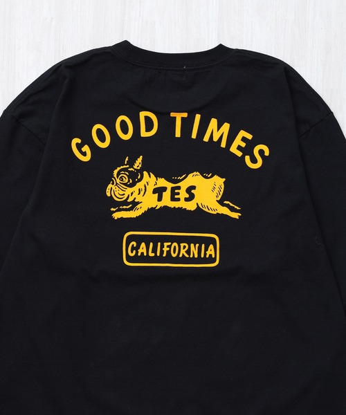 The Endless Summer(エンドレスサマー)の「TES GOOD TIME FLOCK PT LONG SLEEVE T-SHIRT / ロンT(Tシャツ/カットソー・メンズ・ホワイト/チャコール/ブラック/グレー・X-LARGE/XX-LARGE/SMALL/LARGE/MEDIUM)」の15枚目の写真