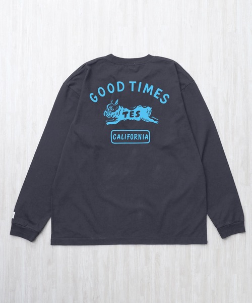 The Endless Summer(エンドレスサマー)の「TES GOOD TIME FLOCK PT LONG SLEEVE T-SHIRT / ロンT(Tシャツ/カットソー・メンズ・ホワイト/チャコール/ブラック/グレー・X-LARGE/XX-LARGE/SMALL/LARGE/MEDIUM)」の21枚目の写真