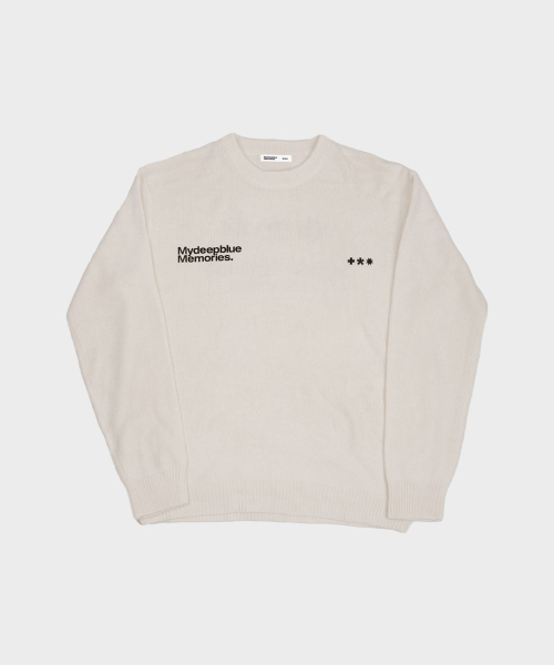 mydeepbluememories(マイディープブルーメモリーズ)の「(NT) MM SYMBOL LOGO KNIT (IVORY)(ニット/セーター・レディース・その他・FREE)」の6枚目の写真