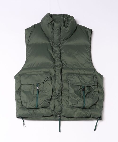 MAISON CLUB(メゾンクラブ)の「【MAISON CLUB】Tech Backpacker Down Vest / テックバックパッカーダウンベスト SNF(ダウンベスト・メンズ・ブラック/グリーン・M/L)」の2枚目の写真