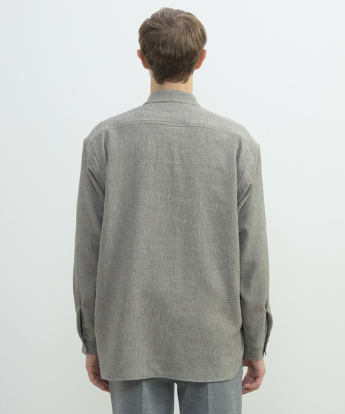 MEN'S MELROSE（メンズメルローズ）の「三杢ヘリンボーンワークジャケット | ストレッチ / 防シワ（ブルゾン・メンズ・ブラック/ベージュ・3/2/4）」の5枚目の写真