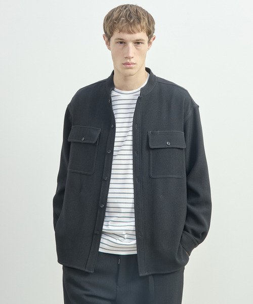 MEN'S MELROSE（メンズメルローズ）の「三杢ヘリンボーンワークジャケット | ストレッチ / 防シワ（ブルゾン・メンズ・ブラック/ベージュ・3/2/4）」の17枚目の写真