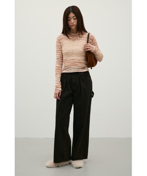 STYLEMIXER(スタイルミキサー)の「コットンキャンディシアーニット(ニット/セーター・レディース・サックスブルー/ベージュ/グレー/ピンク・FREE)」の17枚目の写真