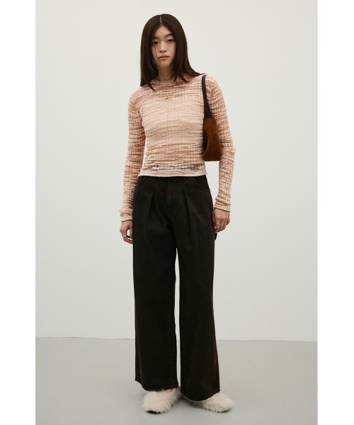 STYLEMIXER(スタイルミキサー)の「コットンキャンディシアーニット(ニット/セーター・レディース・サックスブルー/ベージュ/グレー/ピンク・FREE)」の18枚目の写真