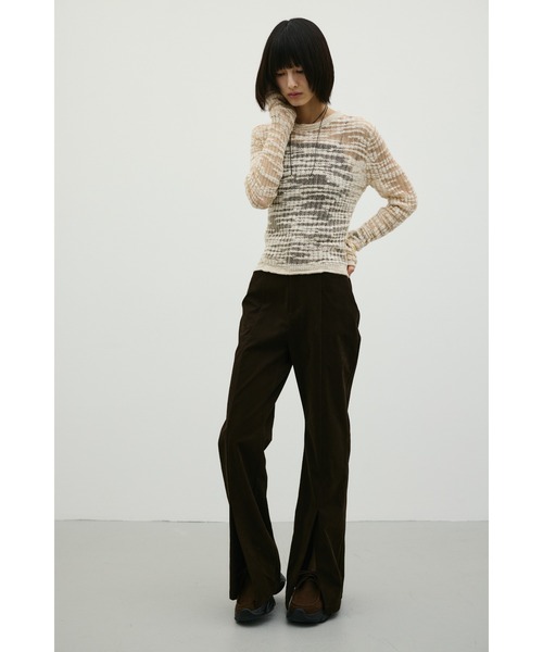 STYLEMIXER(スタイルミキサー)の「コットンキャンディシアーニット(ニット/セーター・レディース・サックスブルー/ベージュ/グレー/ピンク・FREE)」の6枚目の写真