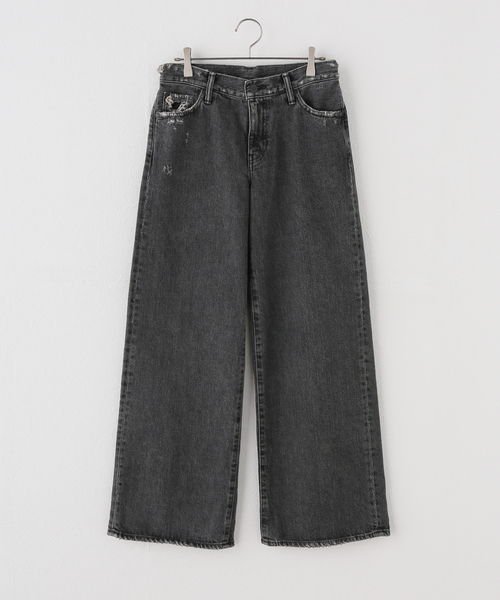 Spick & Span(スピックアンドスパン)の「AUTHEN / オーセン LAUREL WIDE BK(デニムパンツ・レディース・チャコールグレー・27/25)」の6枚目の写真