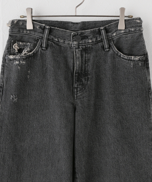 Spick & Span(スピックアンドスパン)の「AUTHEN / オーセン LAUREL WIDE BK(デニムパンツ・レディース・チャコールグレー・27/25)」の8枚目の写真