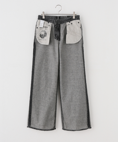 Spick & Span(スピックアンドスパン)の「AUTHEN / オーセン LAUREL WIDE BK(デニムパンツ・レディース・チャコールグレー・27/25)」の14枚目の写真
