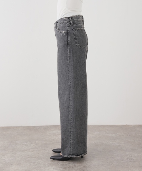 Spick & Span(スピックアンドスパン)の「AUTHEN / オーセン LAUREL WIDE BK(デニムパンツ・レディース・チャコールグレー・27/25)」の19枚目の写真