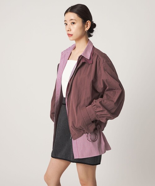 CITEN(シテン)の「<CITEN>ハイネックボックスシルエットブルゾン(ブルゾン・レディース・ブラウン系/ブラック・S/M)」の4枚目の写真