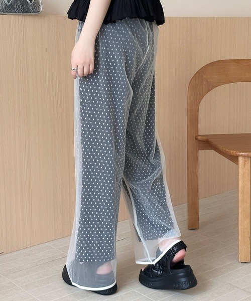 DAY CLOSET(デイ クローゼット)の「【選べる2タイプ】いつものボトムスに表情をプラス。シアーチュールパンツ レディース(その他パンツ・レディース・ホワイト/ブラック系その他/ホワイト系その他/ブラック・FREE)」の7枚目の写真