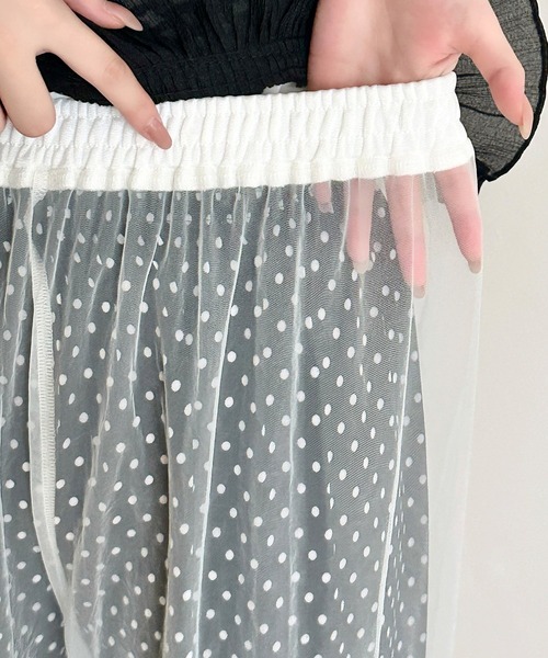 DAY CLOSET(デイ クローゼット)の「【選べる2タイプ】いつものボトムスに表情をプラス。シアーチュールパンツ レディース(その他パンツ・レディース・ホワイト/ブラック系その他/ホワイト系その他/ブラック・FREE)」の13枚目の写真
