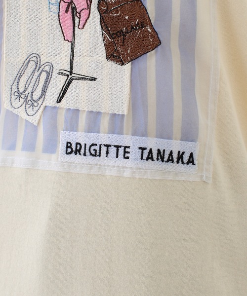COLLAGE GALLARDAGALANTE(コラージュガリャルダガランテ)の「BRIGITTETANAKA×The NERDYS/コラボロンT(Tシャツ/カットソー・レディース・オフホワイト/ブラウン・S/L)」の3枚目の写真