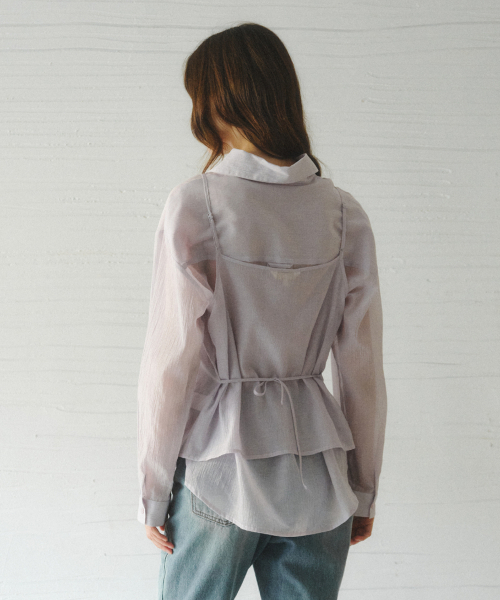 LENINA（レニーナ）の「NESIA ビスチェ×アシンメトリーブラウスセット_パープル（シャツ/ブラウス・レディース・パープル系その他・FREE）」の3枚目の写真