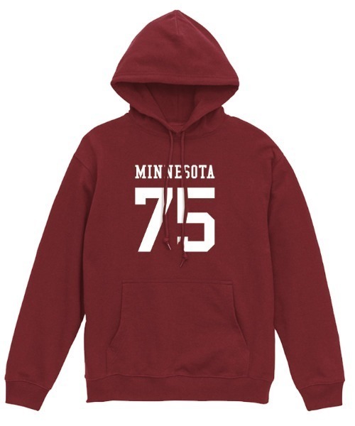 Ol' Basics(オールベーシックス)の「Ol' Basics(オール・ベーシックス) プルパーカー スウェット MINNESOTA ロゴ ナンバリング プリント 裏毛 トップス メンズ ユニセックス(パーカー・メンズ・インディゴブルー/サックスブルー/スミクロ/バーガンディー・M/L/XL)」の4枚目の写真