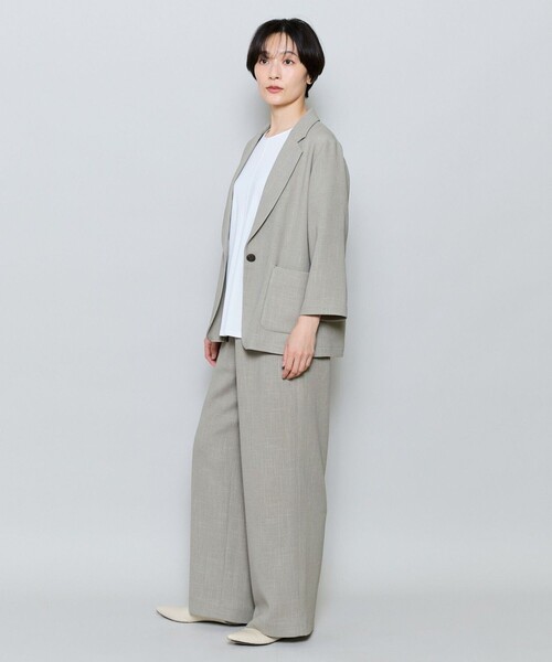 MOGA（モガ）の「ソフトカラミワイドシルエットパンツ［セットアップ可能］（その他パンツ・レディース・ネイビー/カーキ・2）」の3枚目の写真