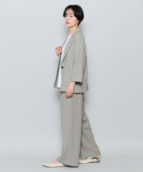 MOGA（モガ）の「ソフトカラミワイドシルエットパンツ［セットアップ可能］（その他パンツ・レディース・ネイビー/カーキ・2）」の4枚目の写真