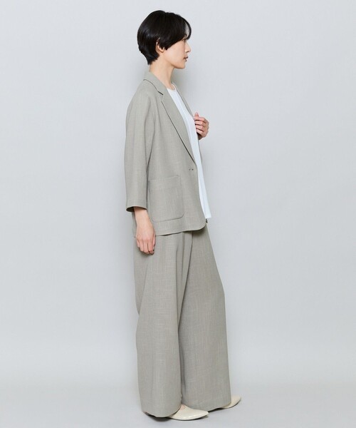 MOGA（モガ）の「ソフトカラミワイドシルエットパンツ［セットアップ可能］（その他パンツ・レディース・ネイビー/カーキ・2）」の6枚目の写真