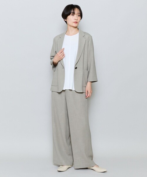 MOGA（モガ）の「ソフトカラミワイドシルエットパンツ［セットアップ可能］（その他パンツ・レディース・ネイビー/カーキ・2）」の7枚目の写真