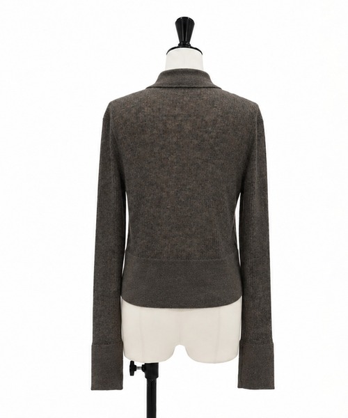 STUDIOUS(ステュディオス)の「【STUDIOUS/ステュディオス】Cashmere Blend Polo Knit/カシミアブレンドポロニット/ウォッシャブル/(カーディガン/ボレロ・レディース・ライトグレー/アイボリー/モカ・FREE)」の13枚目の写真