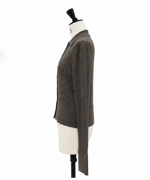 STUDIOUS(ステュディオス)の「【STUDIOUS/ステュディオス】Cashmere Blend Polo Knit/カシミアブレンドポロニット/ウォッシャブル/(カーディガン/ボレロ・レディース・ライトグレー/アイボリー/モカ・FREE)」の12枚目の写真